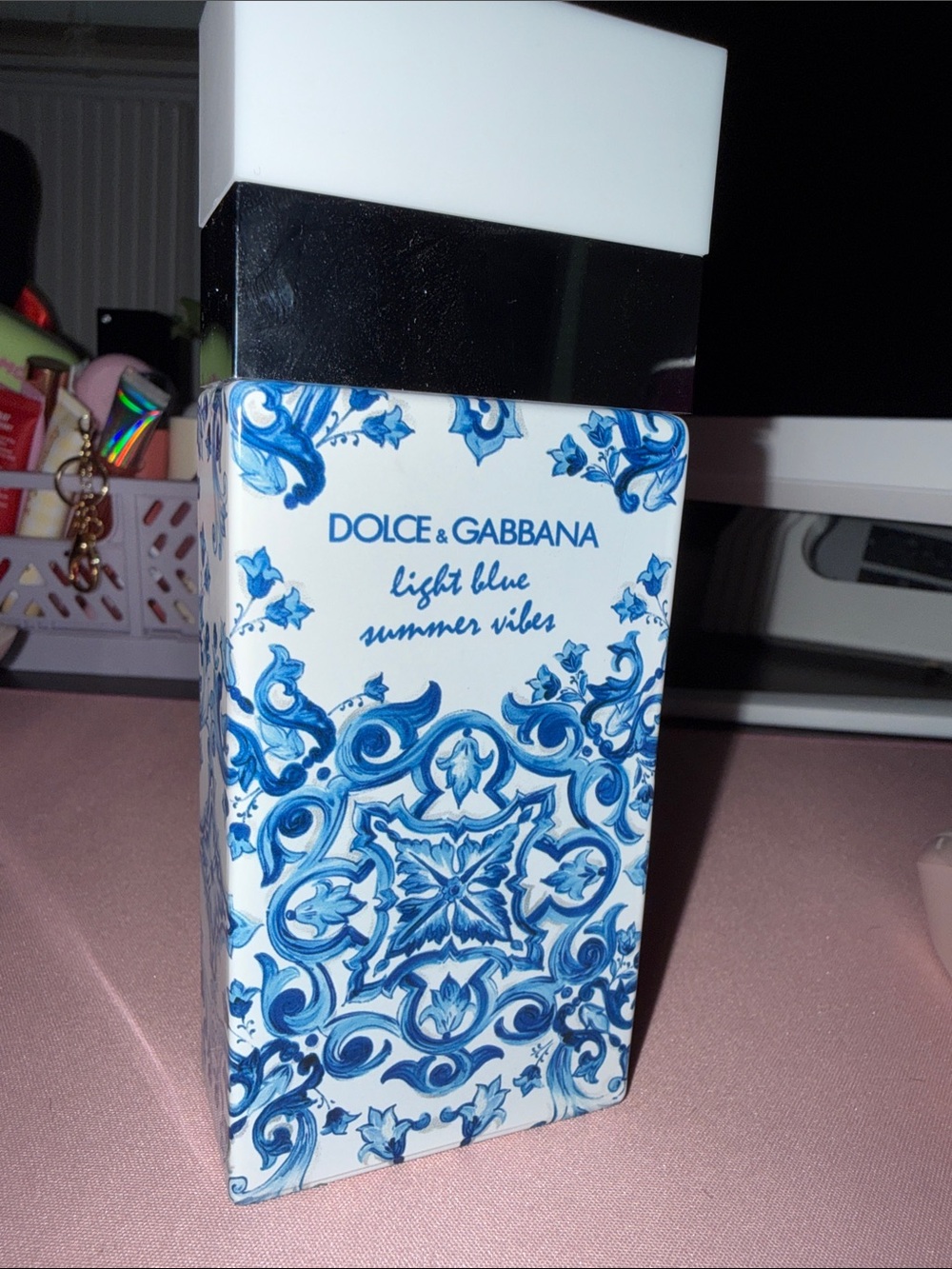 Dolce & Gabbana Light Blue Summer Vibes Body Fragrance - White & Blue Tile Print